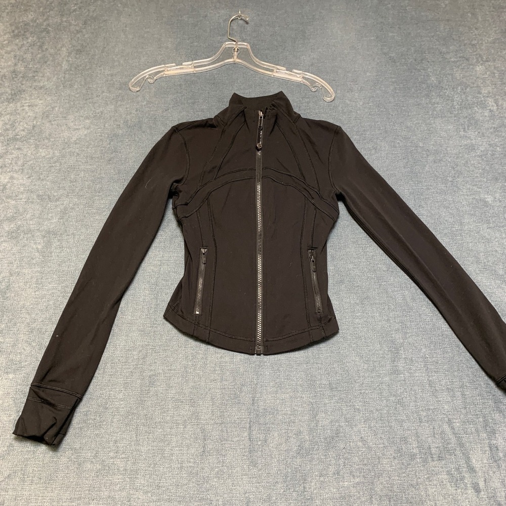 Lululemon Define Jacket Womens Black Vented Back Yoga Workout Athletic Full Zip